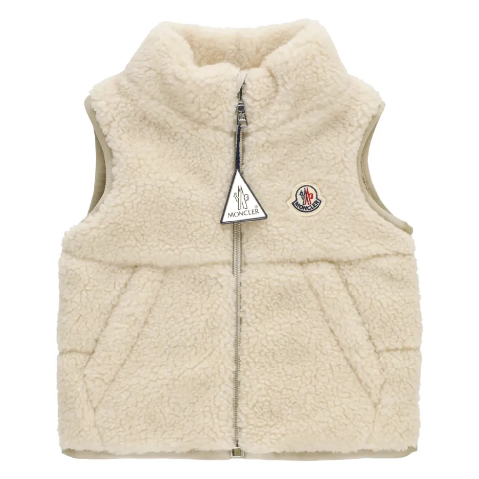 Gewatteerde Babyvest met Bouclè Inzetstukken