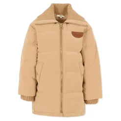 Gewatteerde Beige Donsjas