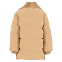 Gewatteerde Beige Donsjas