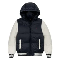 Gewatteerde Bicolor Kinderjas Fullzip Capuchon