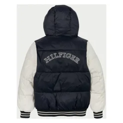 Gewatteerde Bicolor Kinderjas Fullzip Capuchon