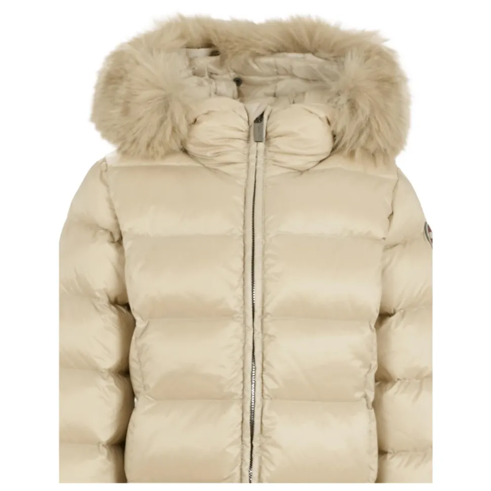 Gewatteerde Grijze Donsjas met Capuchon