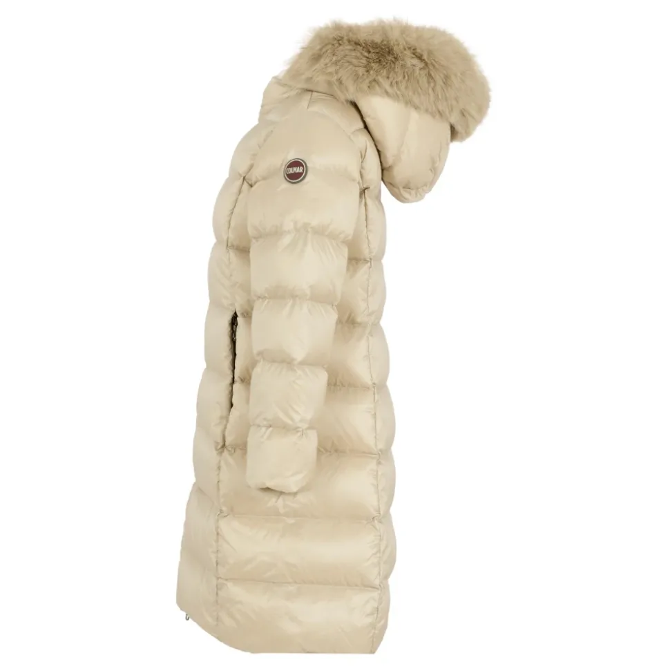 Gewatteerde Grijze Donsjas met Capuchon