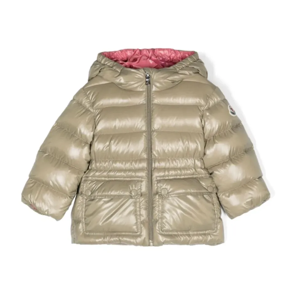 Gewatteerde hoodie met logopatch