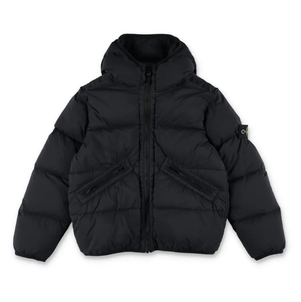 Gewatteerde jas met elastische boorden