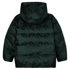 Gewatteerde Kinderen Groene Jas met Capuchon
