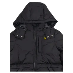 Gewatteerde Kinderjas Zwart Rits Capuchon