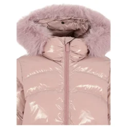 Gewatteerde Lila Donsjas met Capuchon
