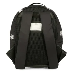 Gewatteerde Zwarte Bloemenprint Rugzak