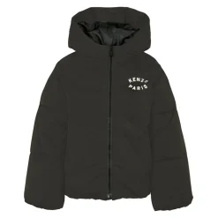 Gewatteerde Zwarte Donsjas met Tijger