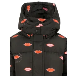 Gewatteerde Zwarte Donsjas met Capuchon