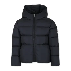 Gewatteerde Zwarte Donzen Jas met Capuchon