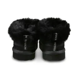 Gewatteerde Zwarte Instappers met Nepbont