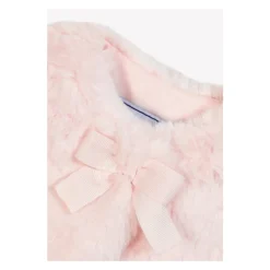 Gilet in pelliccia con fiocco