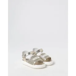 Glitter Sandalen met Logo Detail
