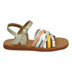 Gouden Luxe Sandalen met Rubberen Zool