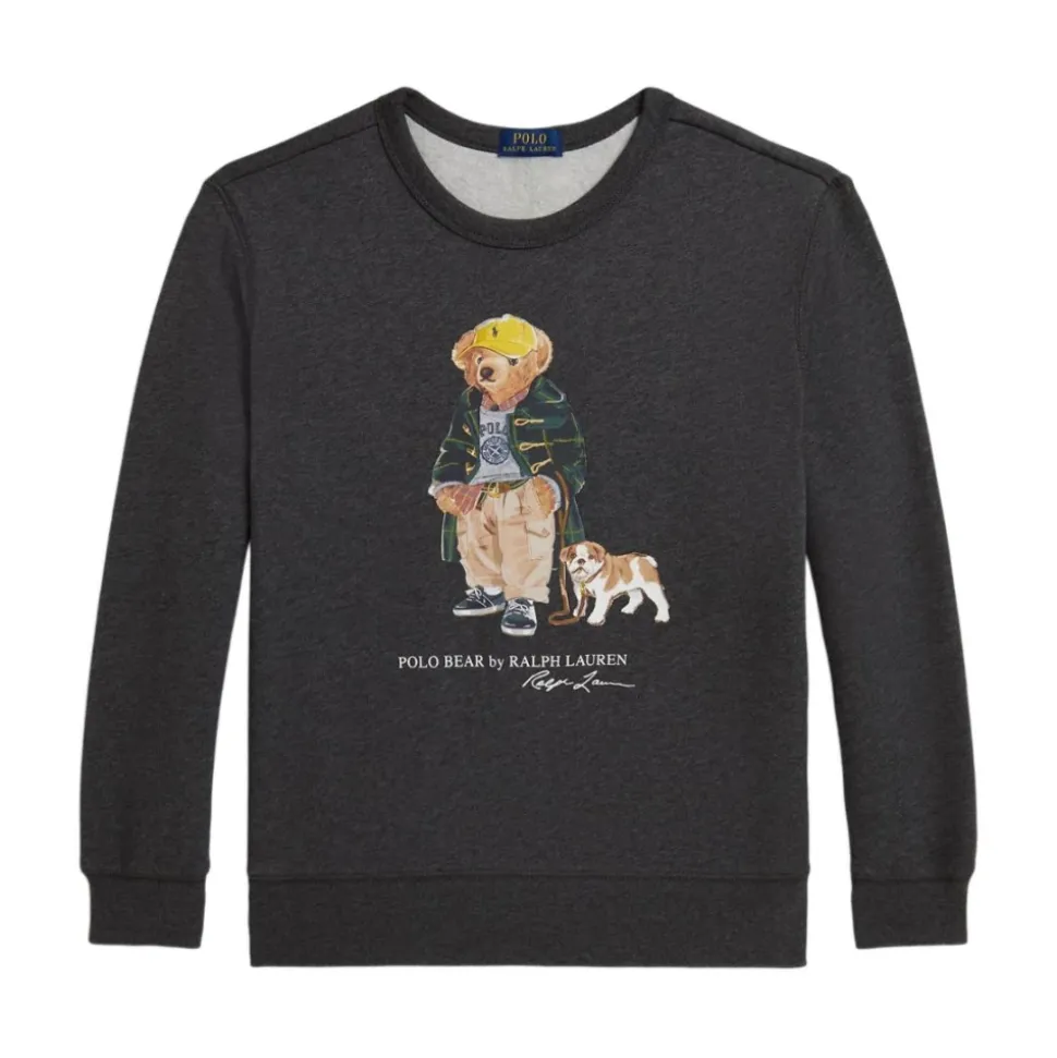 Grijze Crewneck Sweatshirt met Polo Bear Print