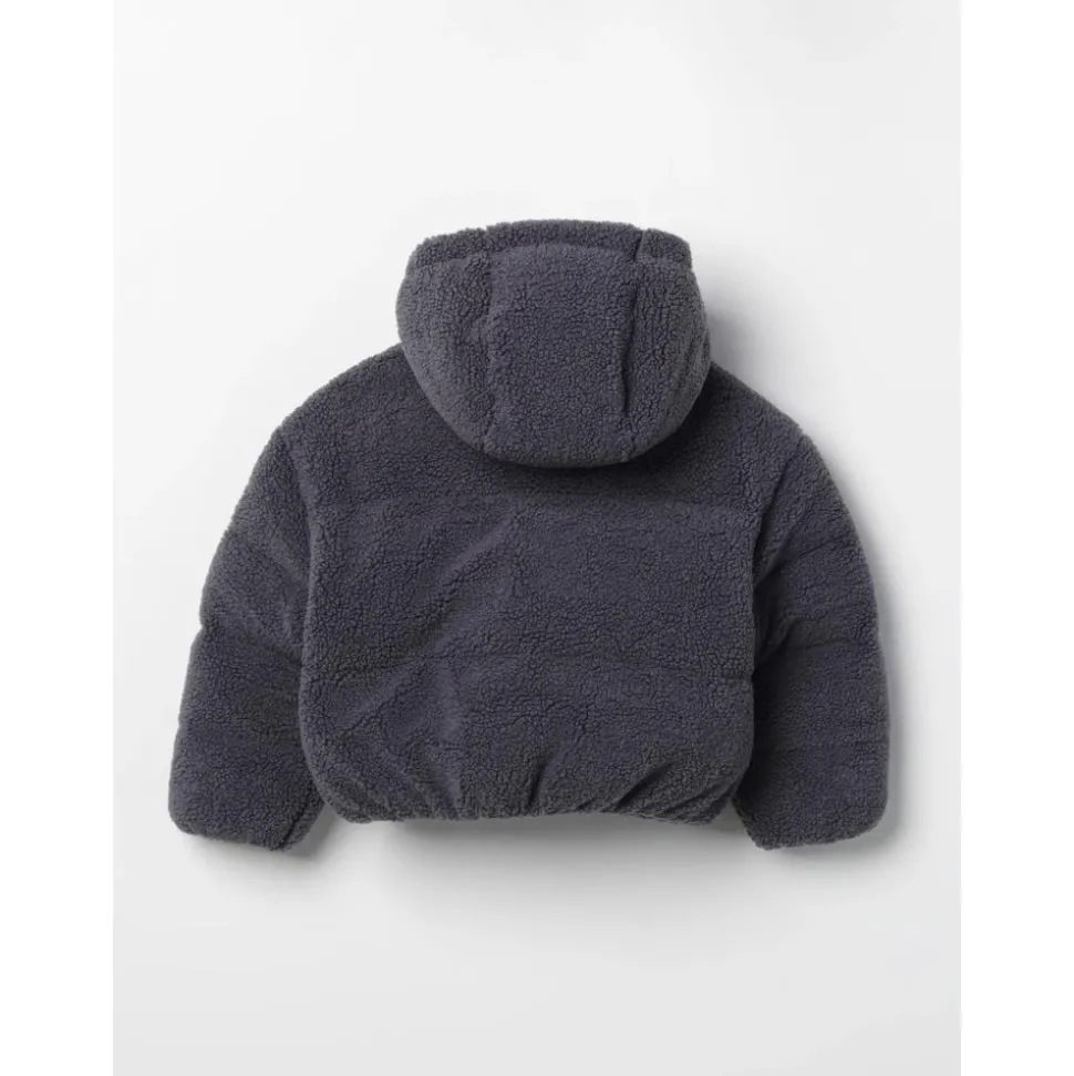 Grijze Fleece Hoodie Jas