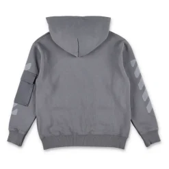Grijze Fleece Rits Hoodie met Zakken