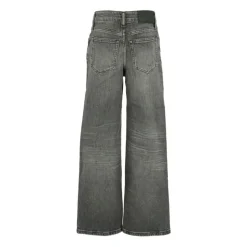 Grijze Jeans Vijf-Pocket Knoopsluiting Stijl