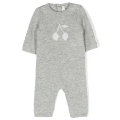 Grijze Kasjmier Playsuit met Kersenlogo