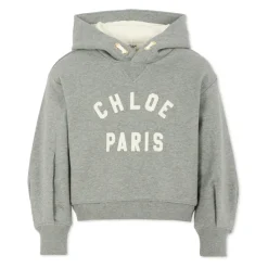 Grijze Katoenen Fleece Hoodie Sweatshirt