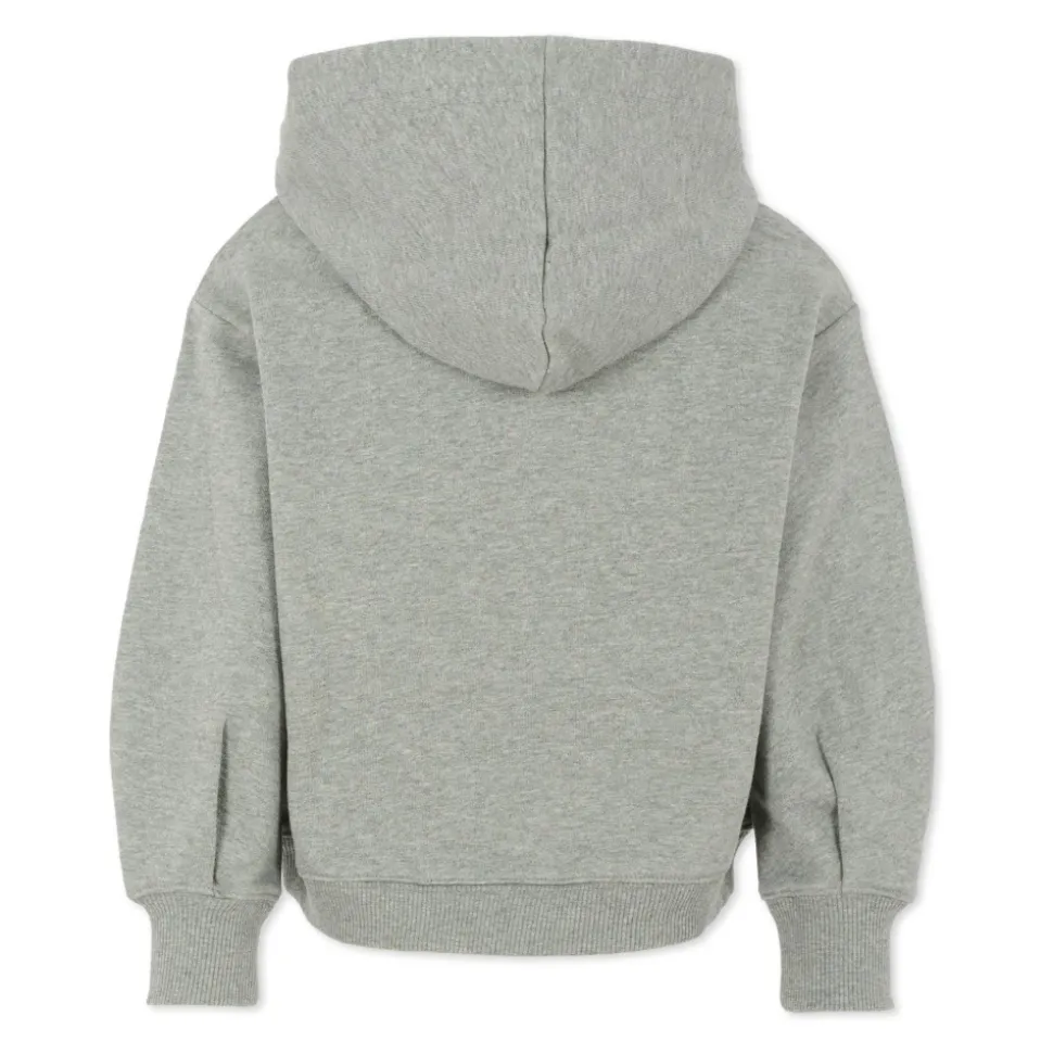 Grijze Katoenen Fleece Hoodie Sweatshirt