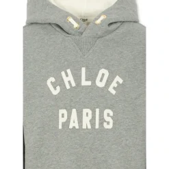 Grijze Katoenen Fleece Hoodie Sweatshirt