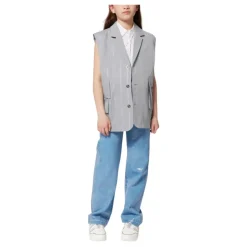 Grijze Kinderjas met Zilverstrepen