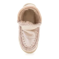 Grijze Metallic Eskimo Leren Enkellaarzen