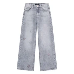 Grijze Ster Palazzo Katoenen Jeans