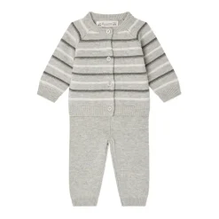 Grijze Wollen Katoenen Trui