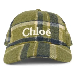 Groen Geruite Hoed met Klep