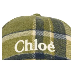 Groen Geruite Hoed met Klep