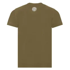 Groen Katoenen T-shirt met Korte Mouwen