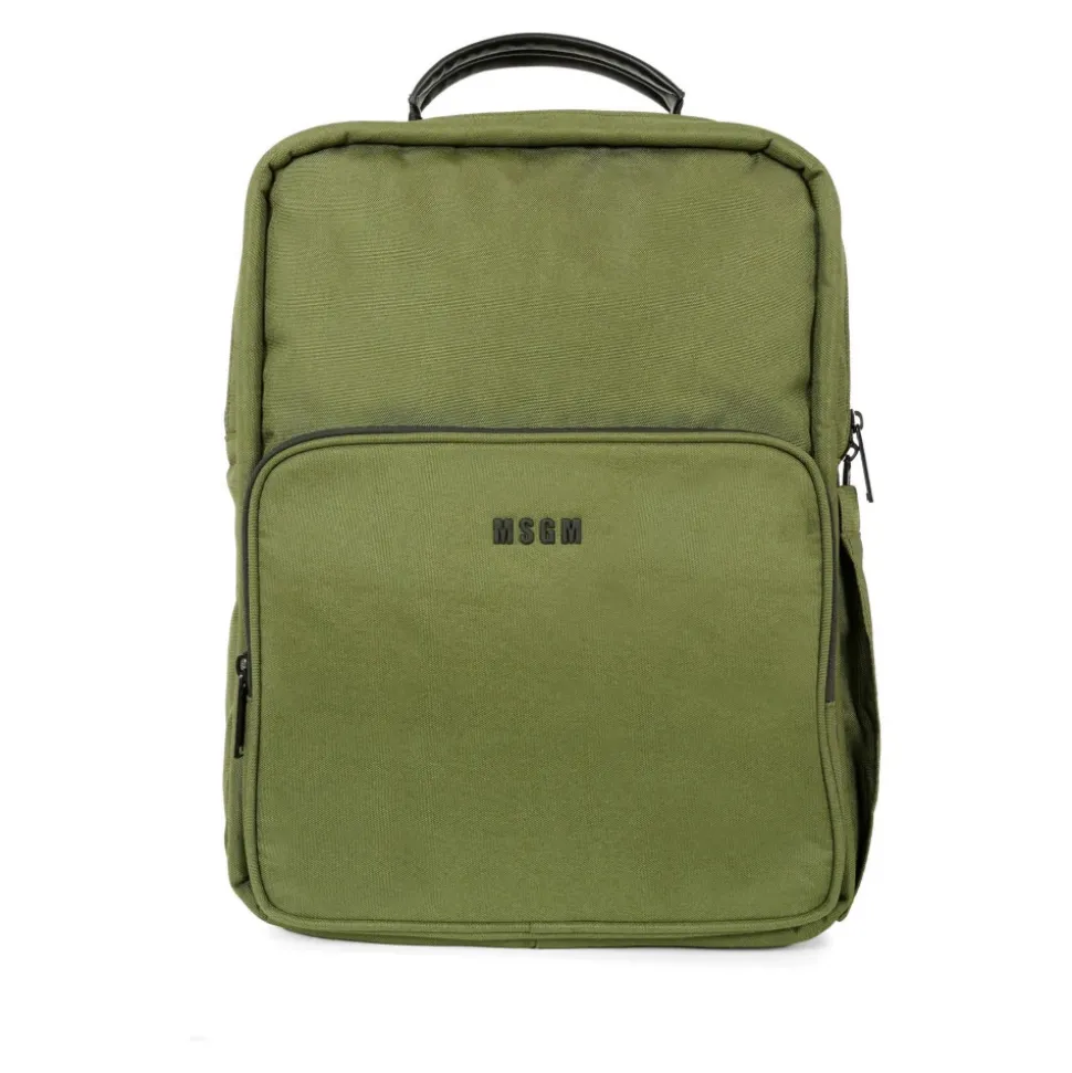 Groene Canvas Rugzak met Voorlogo