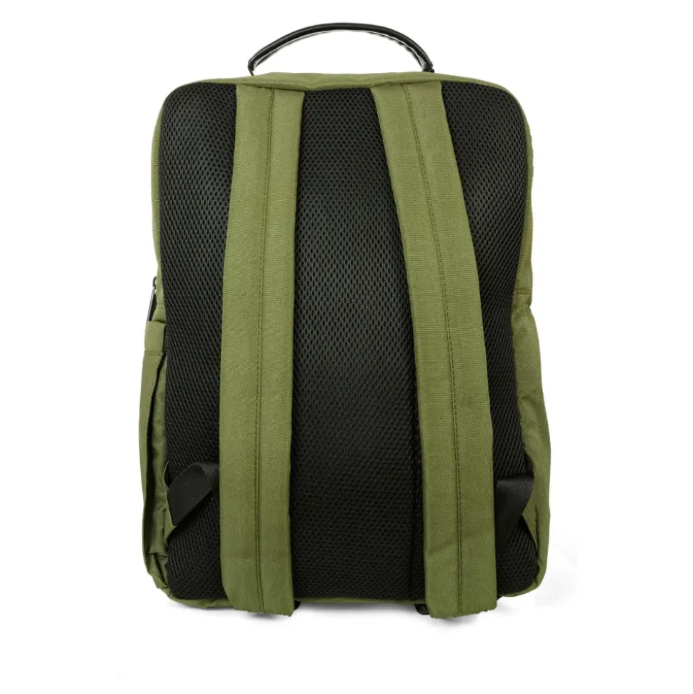 Groene Canvas Rugzak met Voorlogo