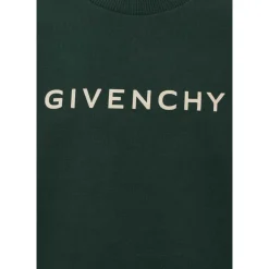 Groene Crew Neck Sweatshirt met Logo