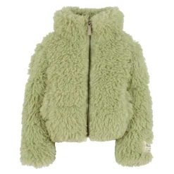 Groene Faux Shearling Bontjas
