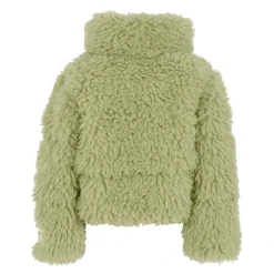 Groene Faux Shearling Bontjas