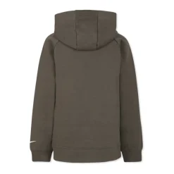 Groene Fleece Hoodie met Bedrukte Logo's