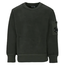 Groene Fleece Sweatshirt met Knoopzak
