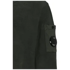 Groene Fleece Sweatshirt met Knoopzak