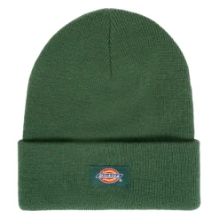 Groene Geribbelde Boord Logopatch Beanie