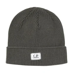 Groene Geribbelde Gebreide Beanie Hoed