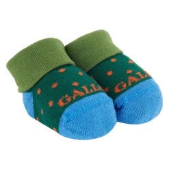 Groene gestippelde katoenen booties