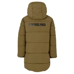 Groene Gewatteerde Donsjas met Capuchon