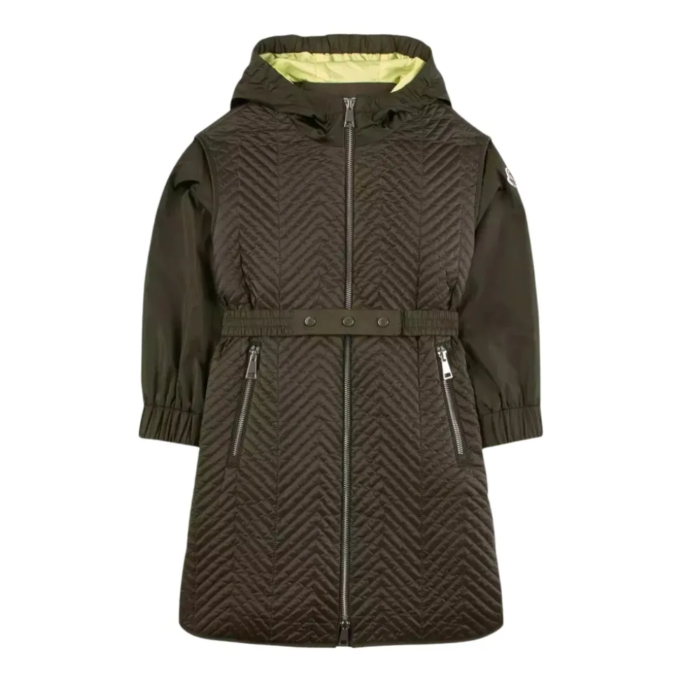 Groene Gewatteerde Parka Jas