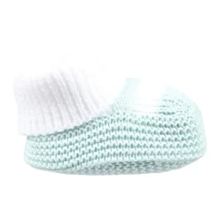 Groene katoenen platte schoenen met knoopdetail