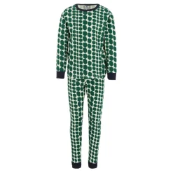Groene katoenen pyjama set met masker